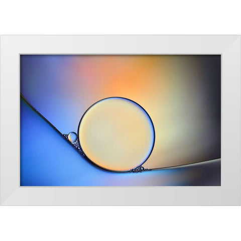 Oil And Water In Harmony White Modern Wood Framed Art Print by Westum, Heidi