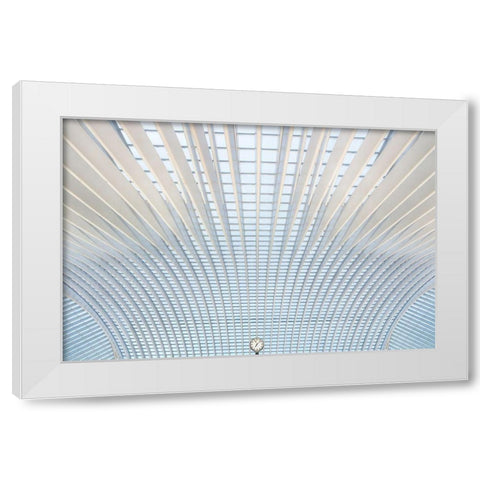 Its Only A Matter Of Time White Modern Wood Framed Art Print by Hageman, Michiel