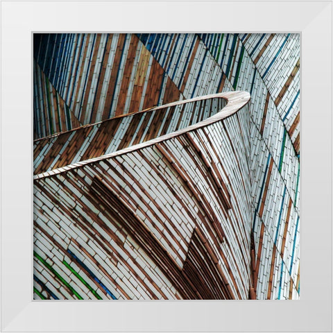 Colored Funnel White Modern Wood Framed Art Print by Claes, Gilbert