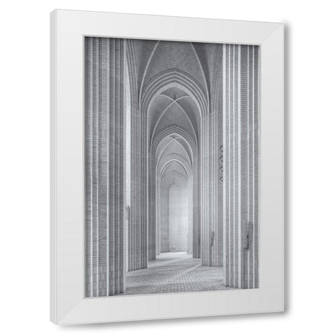Grundtvigs Kirke White Modern Wood Framed Art Print by Fleckenstein, Martin