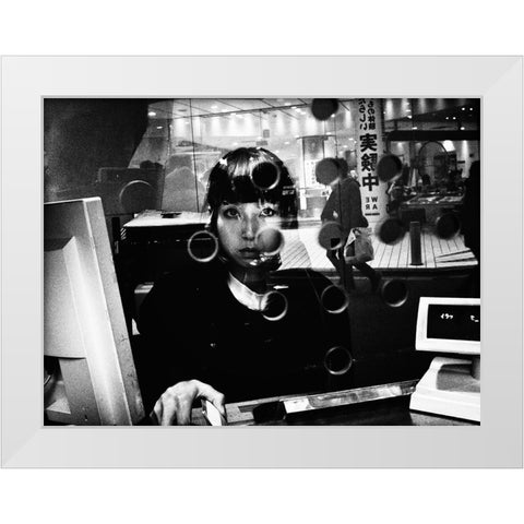 Untitled White Modern Wood Framed Art Print by Suzuki, Tatsuo