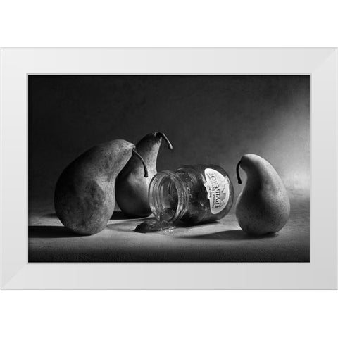 The Sad Farewell/ The 3Rd Part Of The Jam Triptych White Modern Wood Framed Art Print by Ivanova, Victoria