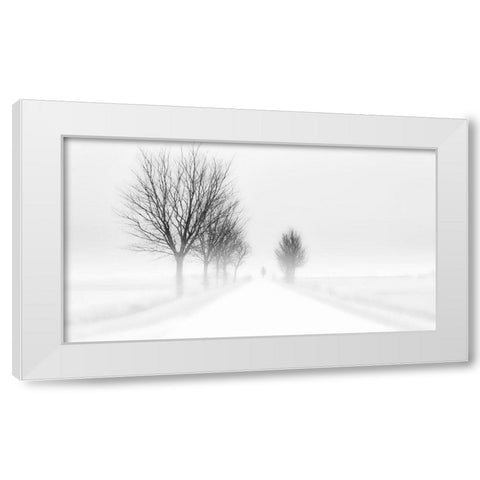 My Tiny World White Modern Wood Framed Art Print by Tuinenga, Jacob