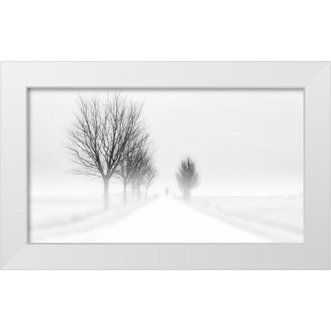 My Tiny World White Modern Wood Framed Art Print by Tuinenga, Jacob