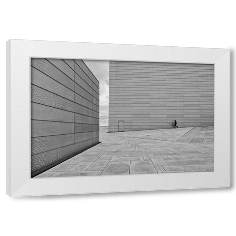 From Where To Where? White Modern Wood Framed Art Print by Custodio, Joao