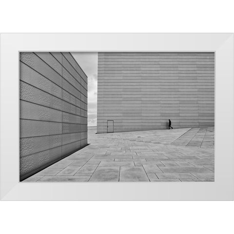 From Where To Where? White Modern Wood Framed Art Print by Custodio, Joao
