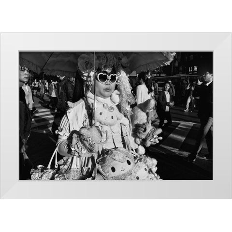 Untitled White Modern Wood Framed Art Print by Suzuki, Tatsuo