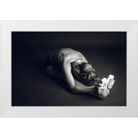 Communication White Modern Wood Framed Art Print by Amos, Nir