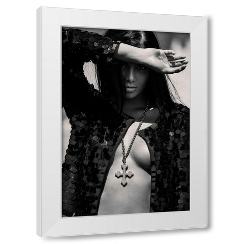 Bara White Modern Wood Framed Art Print by Krystynek MQEP, Martin