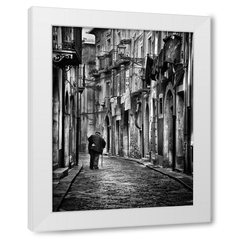 I Am... White Modern Wood Framed Art Print by Parricelli, Gennaro
