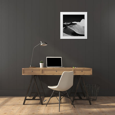 Abstract Dunes White Modern Wood Framed Art Print by Guillemot, Mathilde
