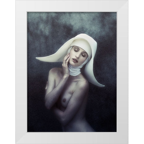Blessings White Modern Wood Framed Art Print by kenp