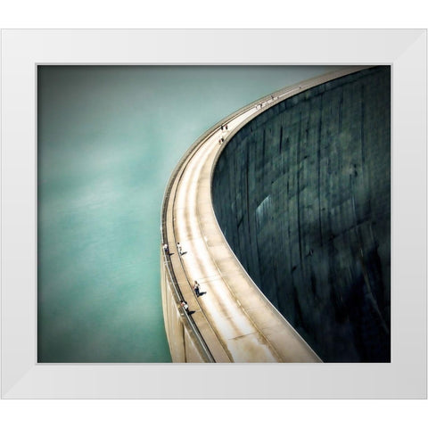 The Dam ... White Modern Wood Framed Art Print by Cseresnjes, Anna