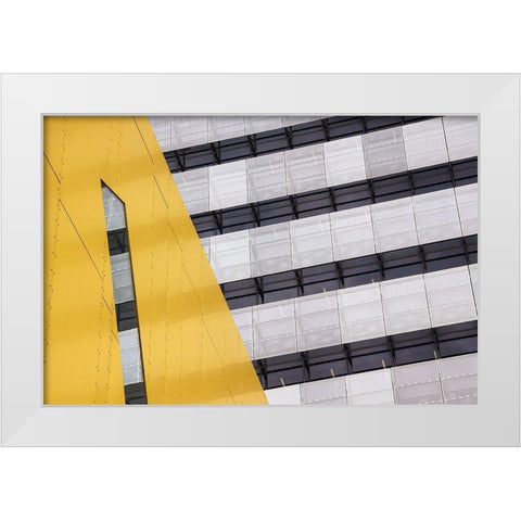 Continuation White Modern Wood Framed Art Print by Hammer, Jacqueline