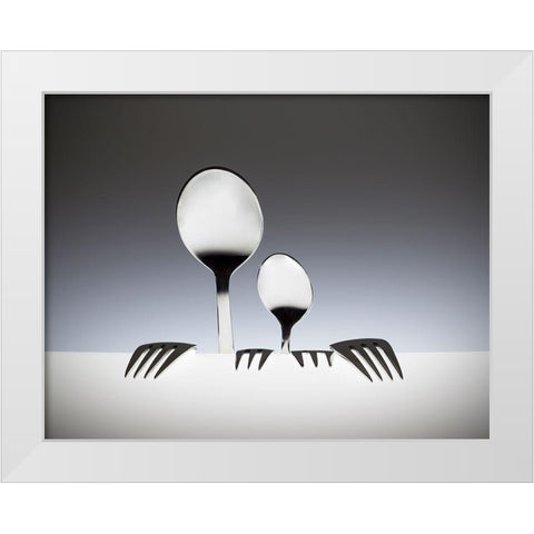 You And Me White Modern Wood Framed Art Print by De Kogel, Wieteke