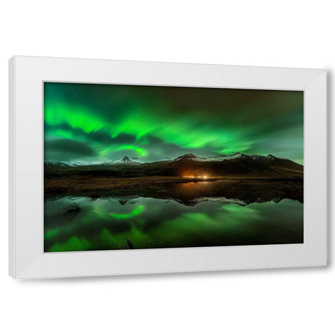 Wind To Northern Ligths White Modern Wood Framed Art Print by Martin Castan, David