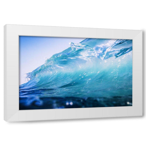 Glass Wave White Modern Wood Framed Art Print by Firsov, Arti