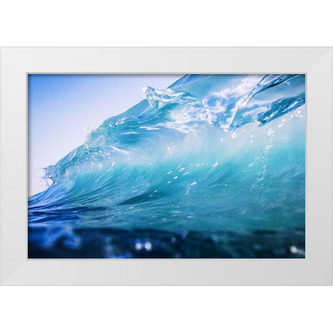 Glass Wave White Modern Wood Framed Art Print by Firsov, Arti