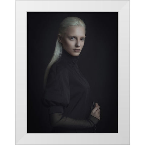 Untitled White Modern Wood Framed Art Print by Shevchenko, Yuri
