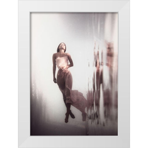 Dreaming Nymph White Modern Wood Framed Art Print by Slegrova, Gabriela