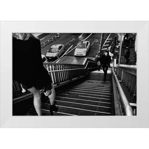 Untitled White Modern Wood Framed Art Print by Suzuki, Tatsuo