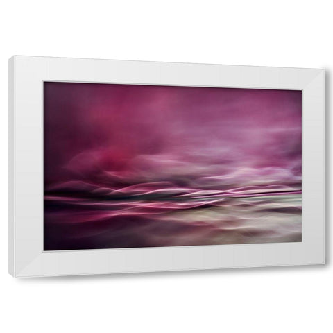 Water Colours White Modern Wood Framed Art Print by Marthinussen, Willy