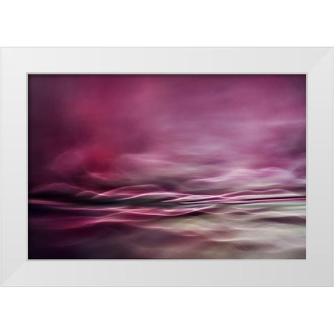 Water Colours White Modern Wood Framed Art Print by Marthinussen, Willy