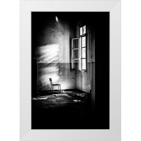 Speaks True-Who Speaks Shadows White Modern Wood Framed Art Print by Milovich, Traven