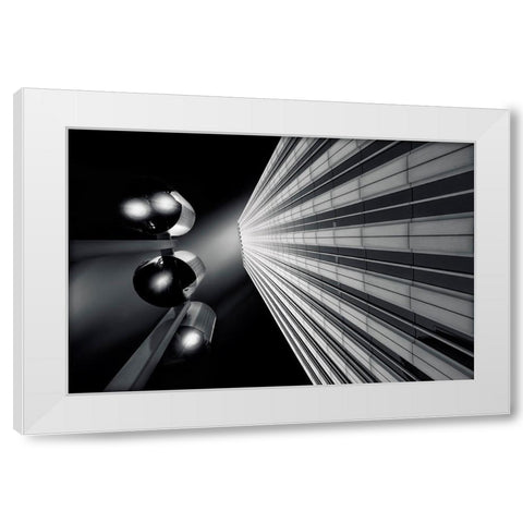 Interstellar White Modern Wood Framed Art Print by Novillo, Alfonso