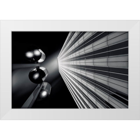Interstellar White Modern Wood Framed Art Print by Novillo, Alfonso