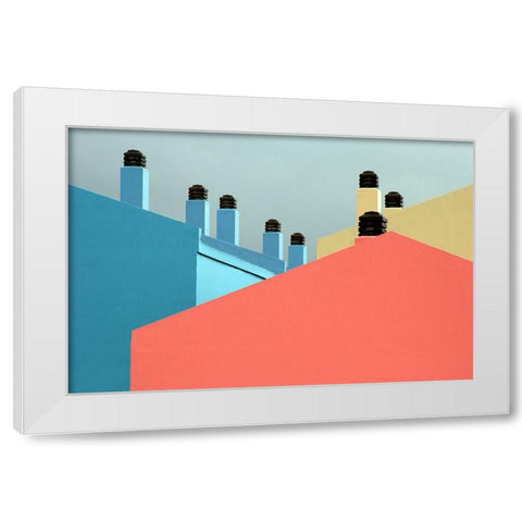 Lego White Modern Wood Framed Art Print by Kravanja, Jure