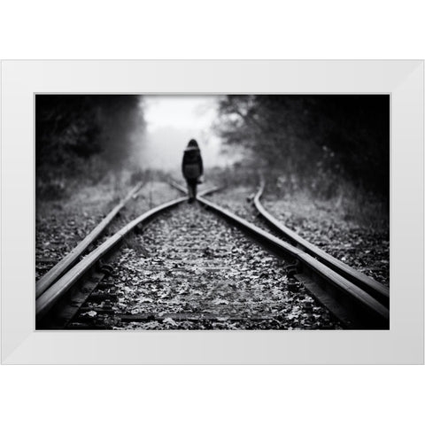 Choices White Modern Wood Framed Art Print by Delrue, Mirjam