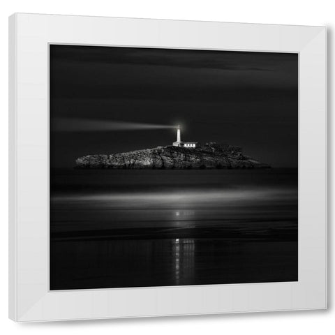 The Light That Guides Us White Modern Wood Framed Art Print by Antonio Cobo, Marco
