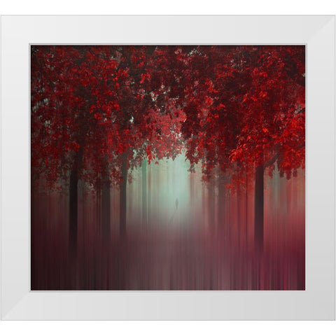 Out Of Love White Modern Wood Framed Art Print by Neer, Ildiko