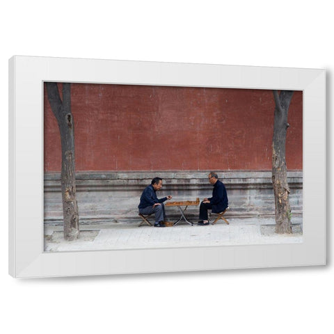 The Street - The Living Room White Modern Wood Framed Art Print by Johansson, Jonas