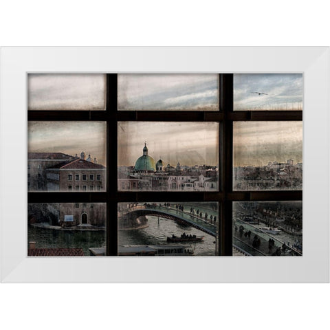 Venice Window White Modern Wood Framed Art Print by Marini, Roberto