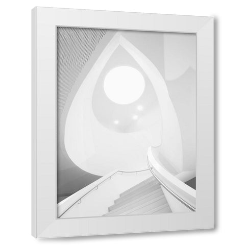 Stairway To Heaven White Modern Wood Framed Art Print by van Son, Greetje
