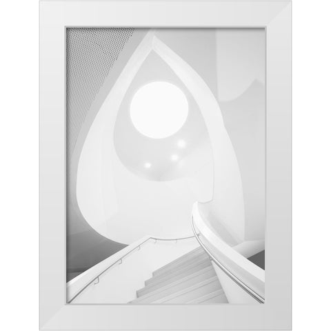 Stairway To Heaven White Modern Wood Framed Art Print by van Son, Greetje