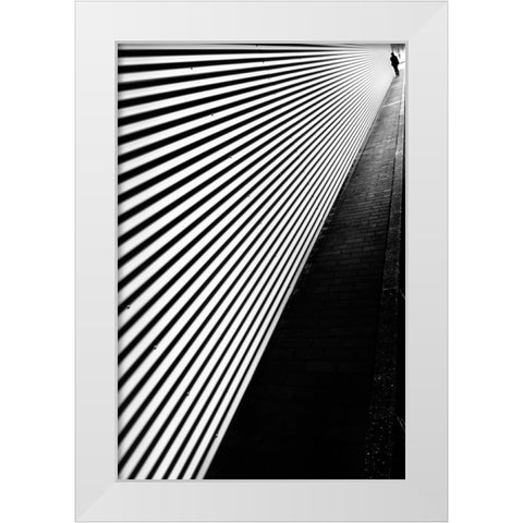 She Turn Her Back On My.. White Modern Wood Framed Art Print by Castro, Joao