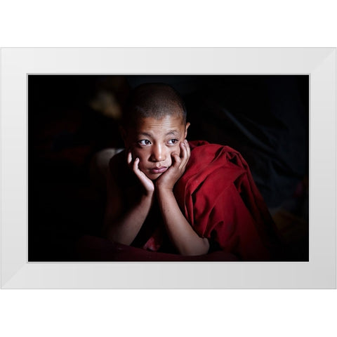 Will Be My Life? White Modern Wood Framed Art Print by Pandolfini, Sergio