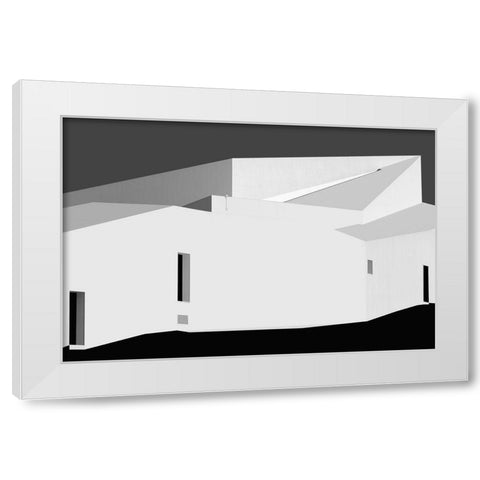 Doors And Windows White Modern Wood Framed Art Print by Azevedo, Olavo
