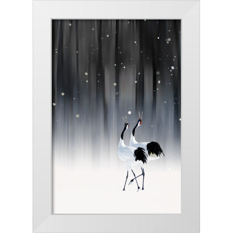 Happy New Year White Modern Wood Framed Art Print by Iga, Ikuo