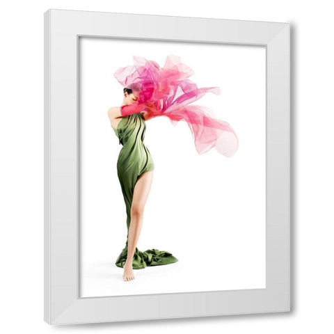 Flower White Modern Wood Framed Art Print by Luis Villar, Jose