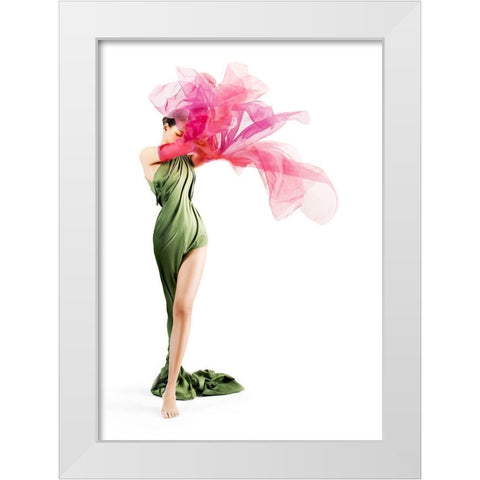 Flower White Modern Wood Framed Art Print by Luis Villar, Jose