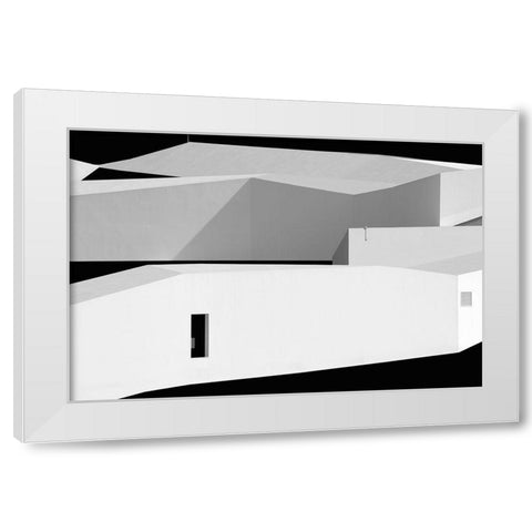 Contrasts White Modern Wood Framed Art Print by Azevedo, Olavo