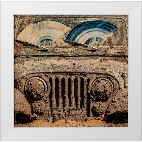 After The Mudbog White Modern Wood Framed Art Print by Heiser, Jay