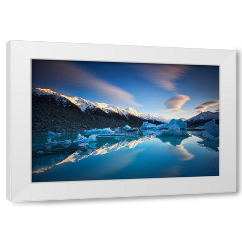 Winter Symmetry White Modern Wood Framed Art Print by Zhang, Yan