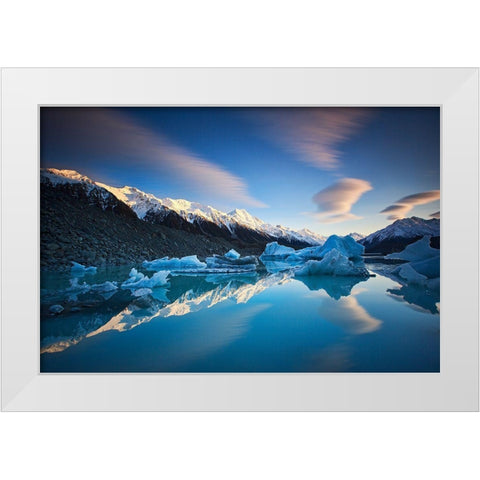 Winter Symmetry White Modern Wood Framed Art Print by Zhang, Yan
