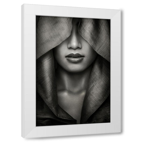 Hood White Modern Wood Framed Art Print by azalaka