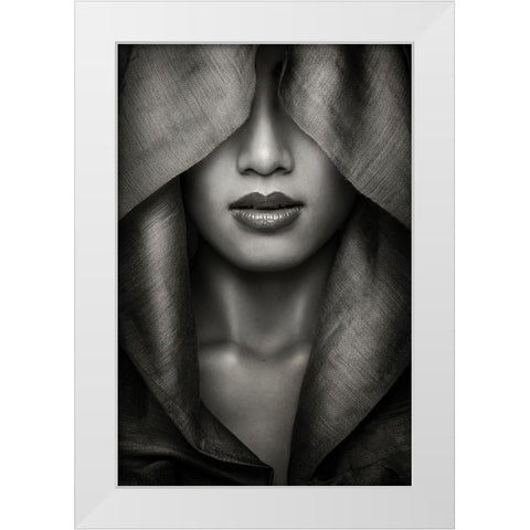 Hood White Modern Wood Framed Art Print by azalaka